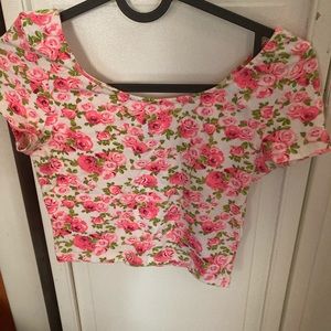 H&M || floral crop top!